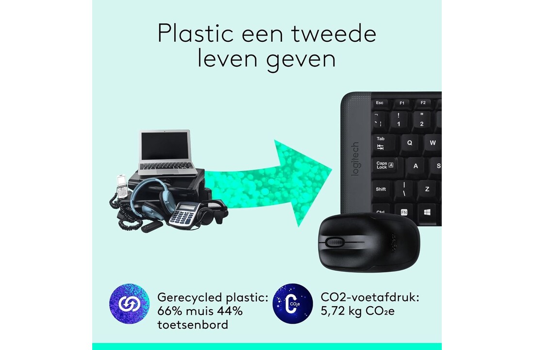 Logitech MK220 Wireless Combo - Toetsenbord + muis set