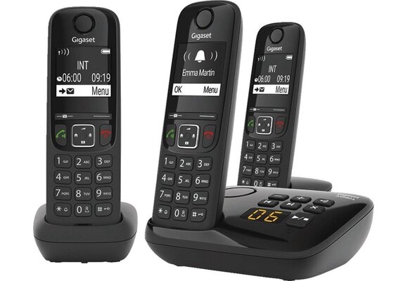 Gigaset AS690A Trio Zwart - Dect telefoon