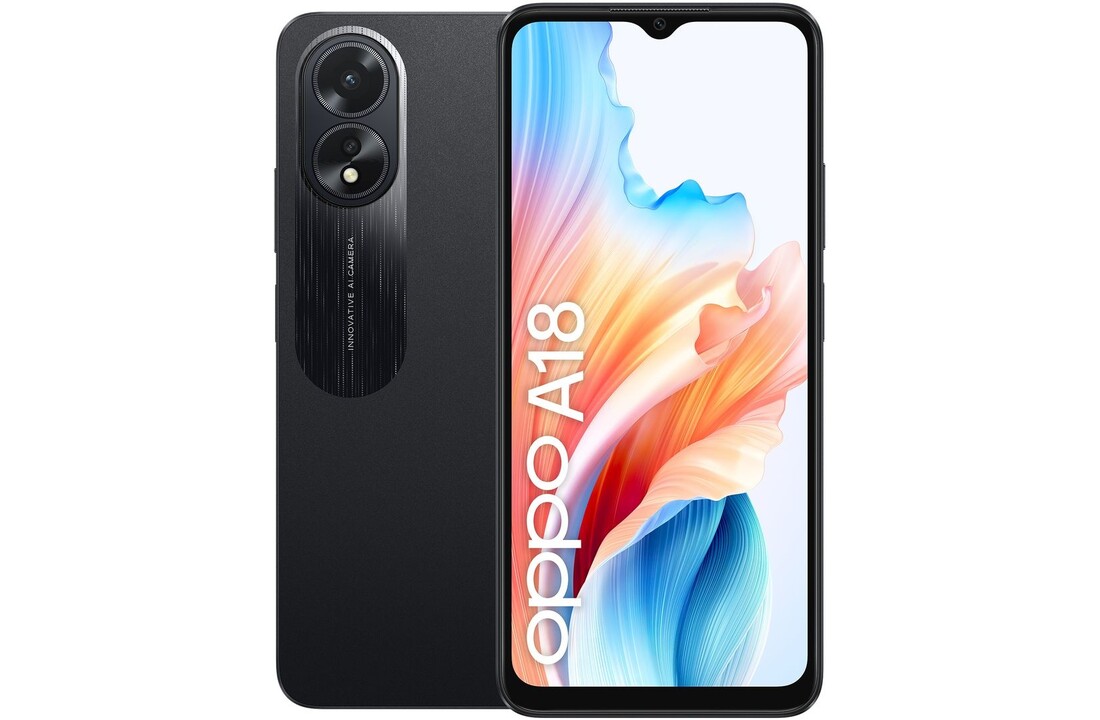 OPPO A18 128GB Zwart - Mobiele telefoon