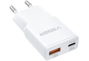 Veger USB-A naar USB-C QC PD 30W 30W1A1C telefoonoplader