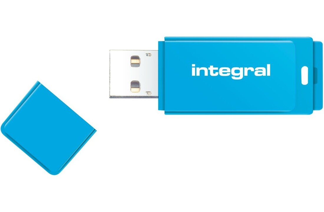 Integral Neon USB Flash Drive 2.0 64GB Blauw - USB-stick