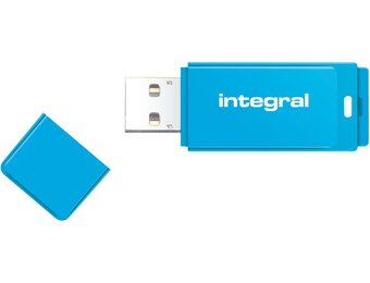 Integral Neon USB Flash Drive 2.0 64GB Blauw - USB-stick