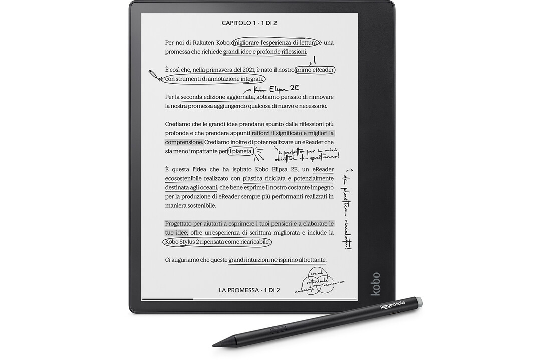 Kobo Elipsa 2E + Kobo Stylus 2 - E-reader