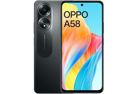 OPPO A58 128GB Glowing Black - Mobiele telefoon