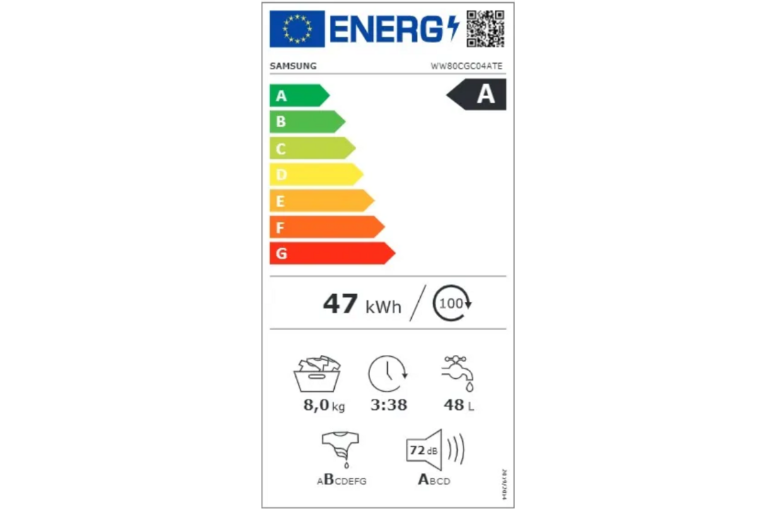Samsung WW80CGC04ATEEN EcoBubble - Wasmachine