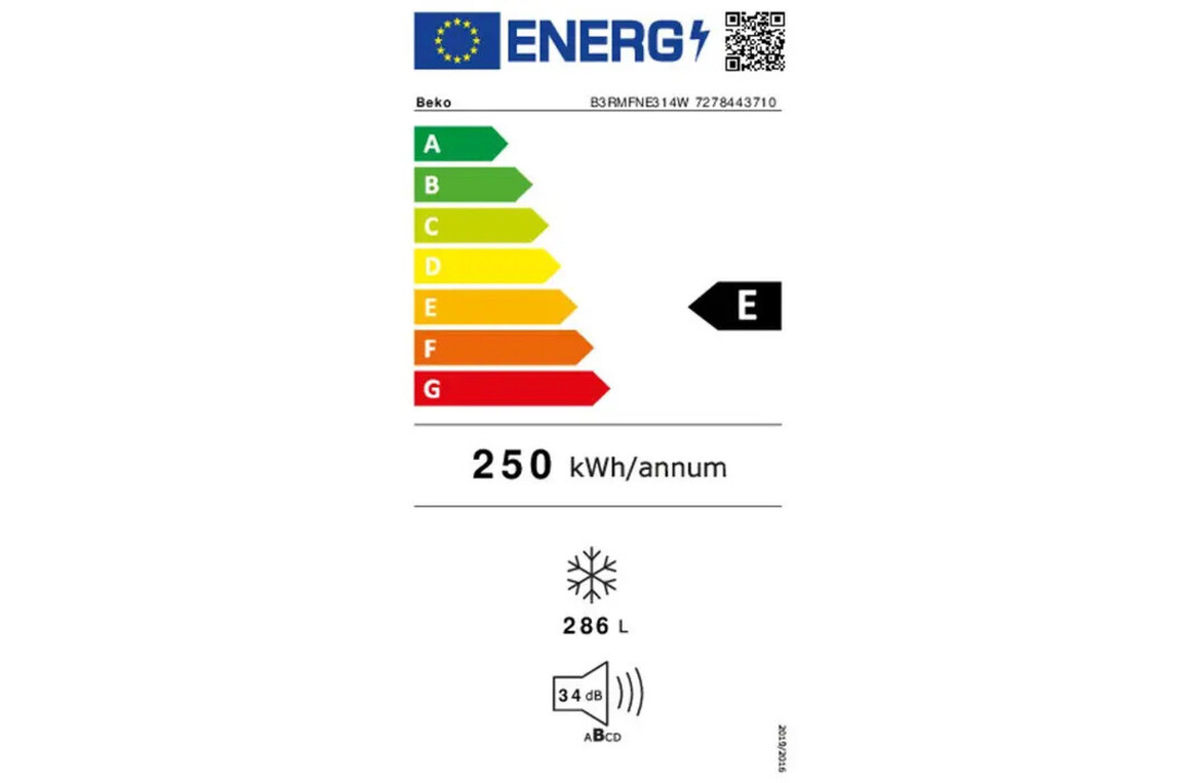 Beko B3RMFNE314W1 Selective - Vrieskast