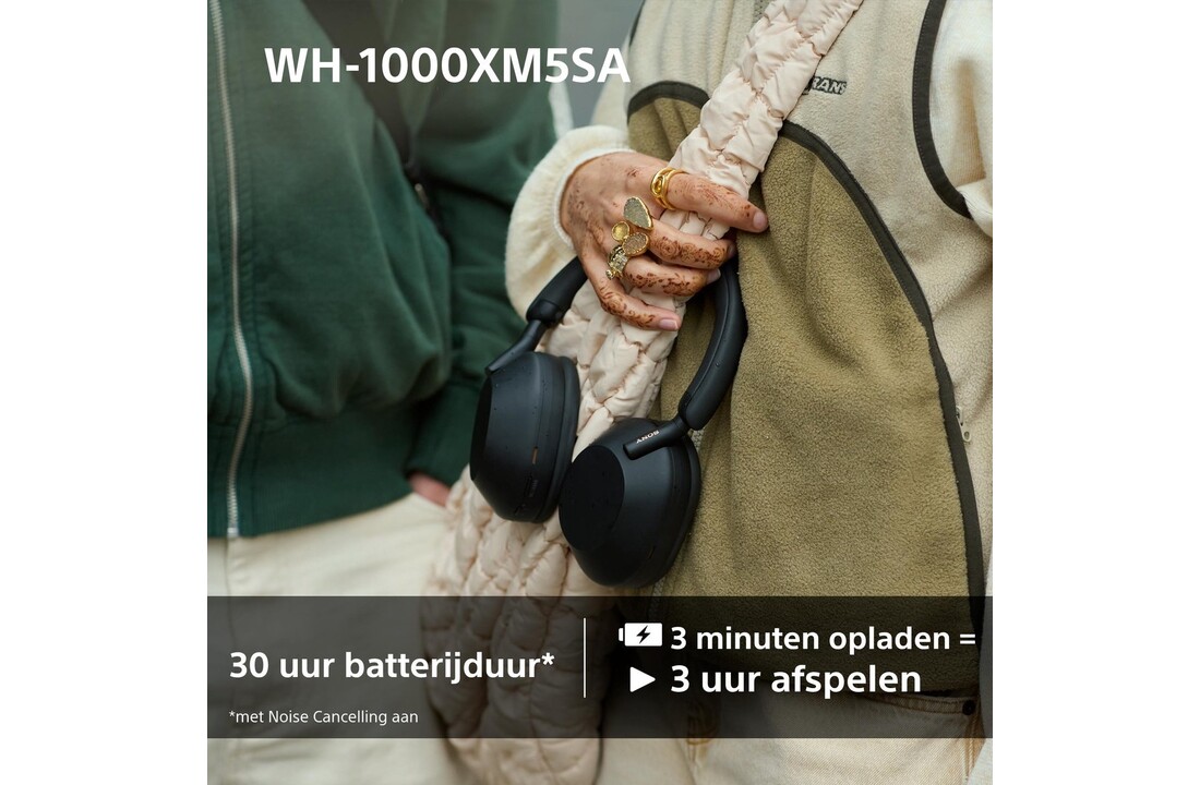 Sony WH-1000XM5SA Zwart incl. SoftCase - Draadloze koptelefoon