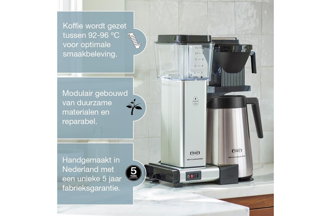 Moccamaster KBGT 741 Zwart - Koffiezetapparaat