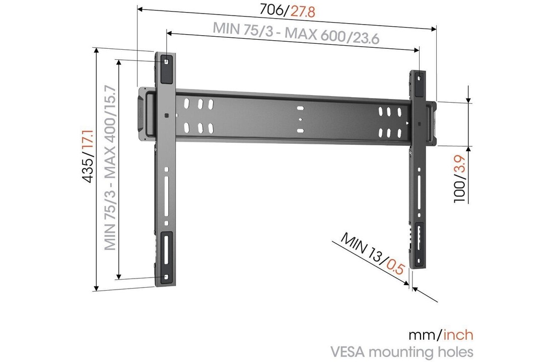 Vogel's TVM 5705 ELITE Fixed (40 - 110 inch) - TV muurbeugel