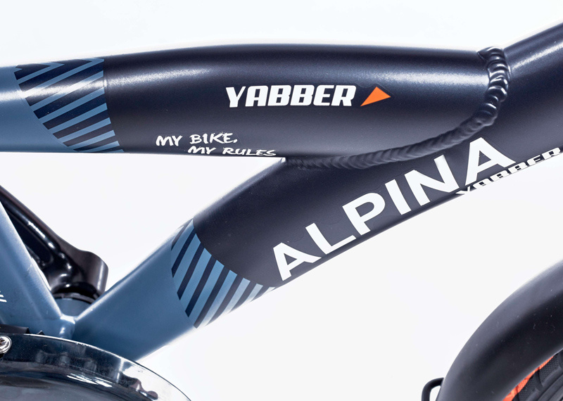 Alpina Yabber jongensfiets 16 inch Stone Blue Matt - Navy Blue Matt