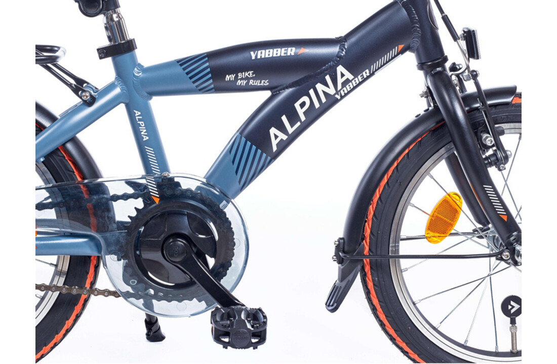 Alpina Yabber jongensfiets 16 inch Stone Blue Matt - Navy Blue Matt