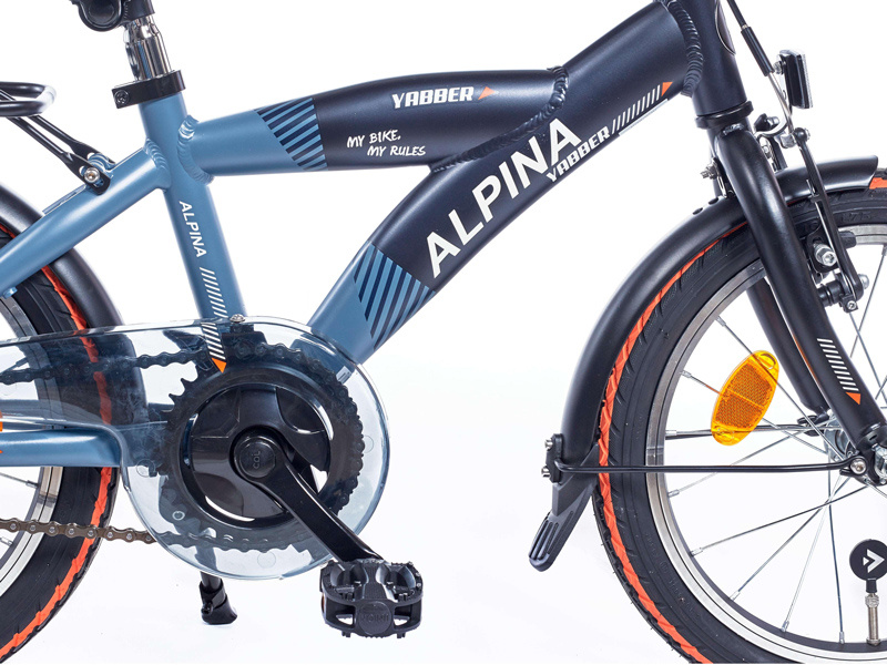 Alpina Yabber jongensfiets 16 inch Stone Blue Matt - Navy Blue Matt