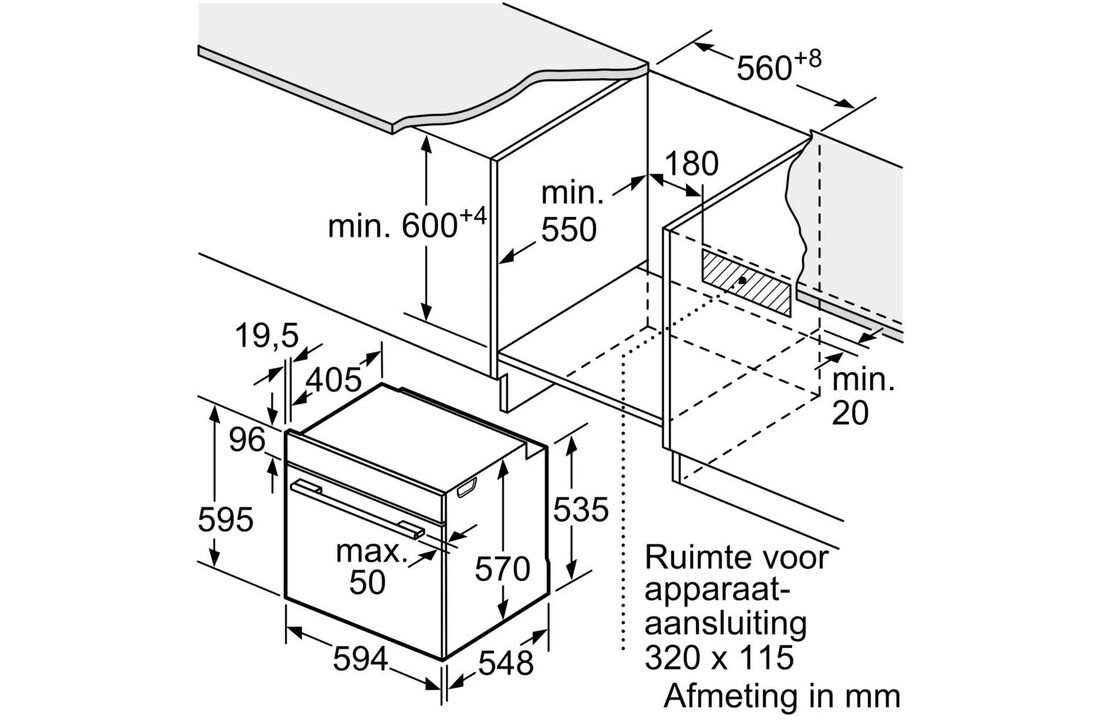 Bosch HBA3140B4 Serie 4 EXCLUSIV - Inbouw oven