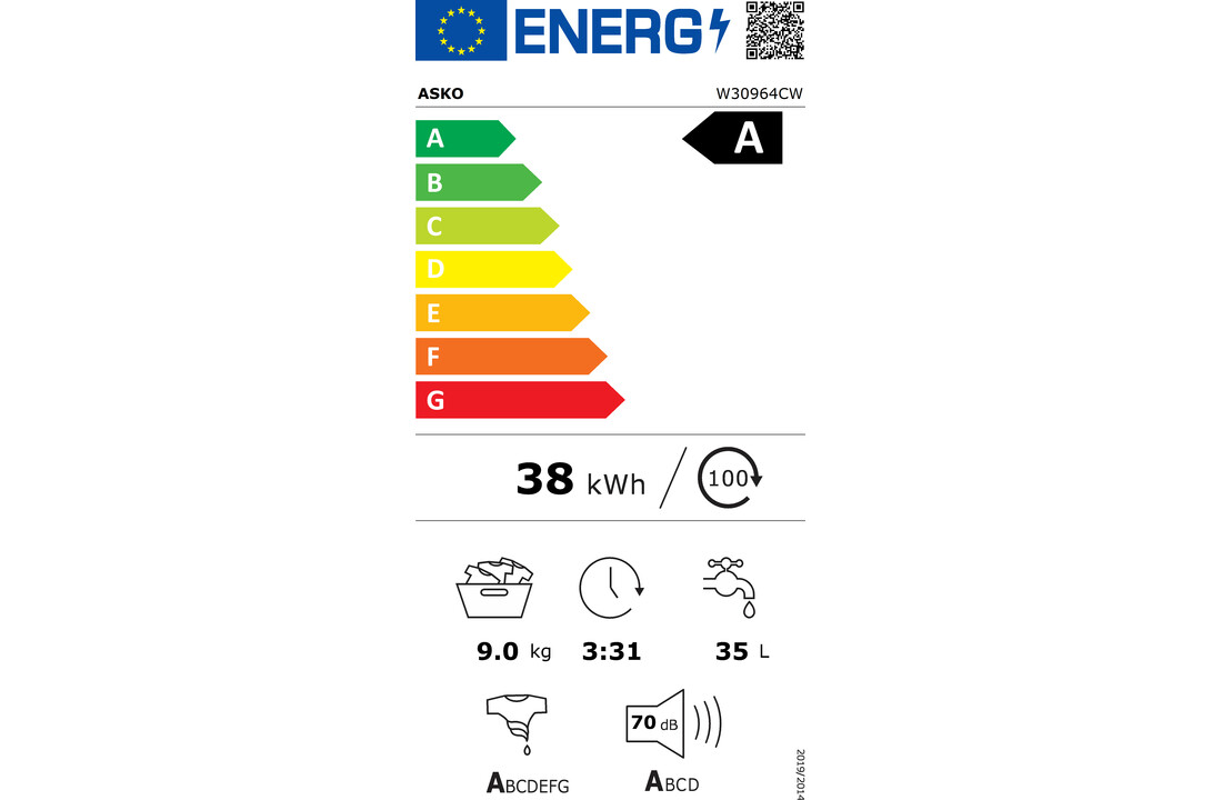 ASKO W30964CW - Wasmachine.