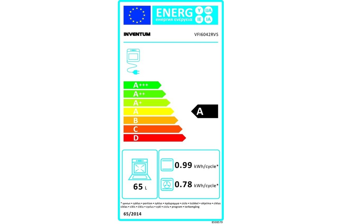 Inventum VFI6042RVS - Inductiefornuis