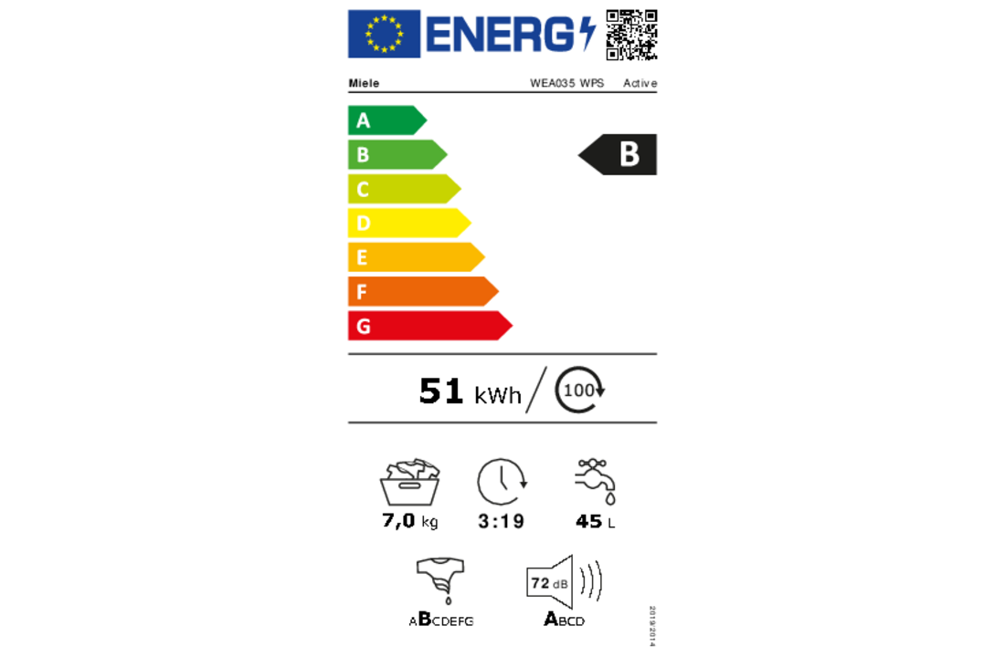 Miele WEA 035 WCS - Wasmachine
