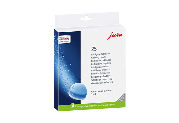 Jura 3 in 1 reinigingstablet - 25 stuks.