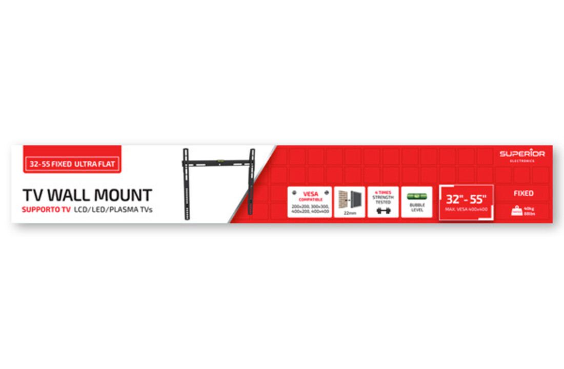 Superior Electronics SUPSTV002 32-55 Fixed Ultra Flat - TV muurbeugel