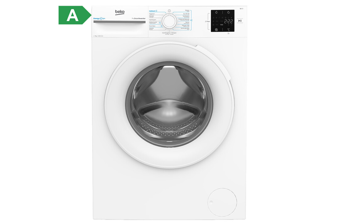 Beko BM3WFU37412CW EnergySpin - Wasmachine.