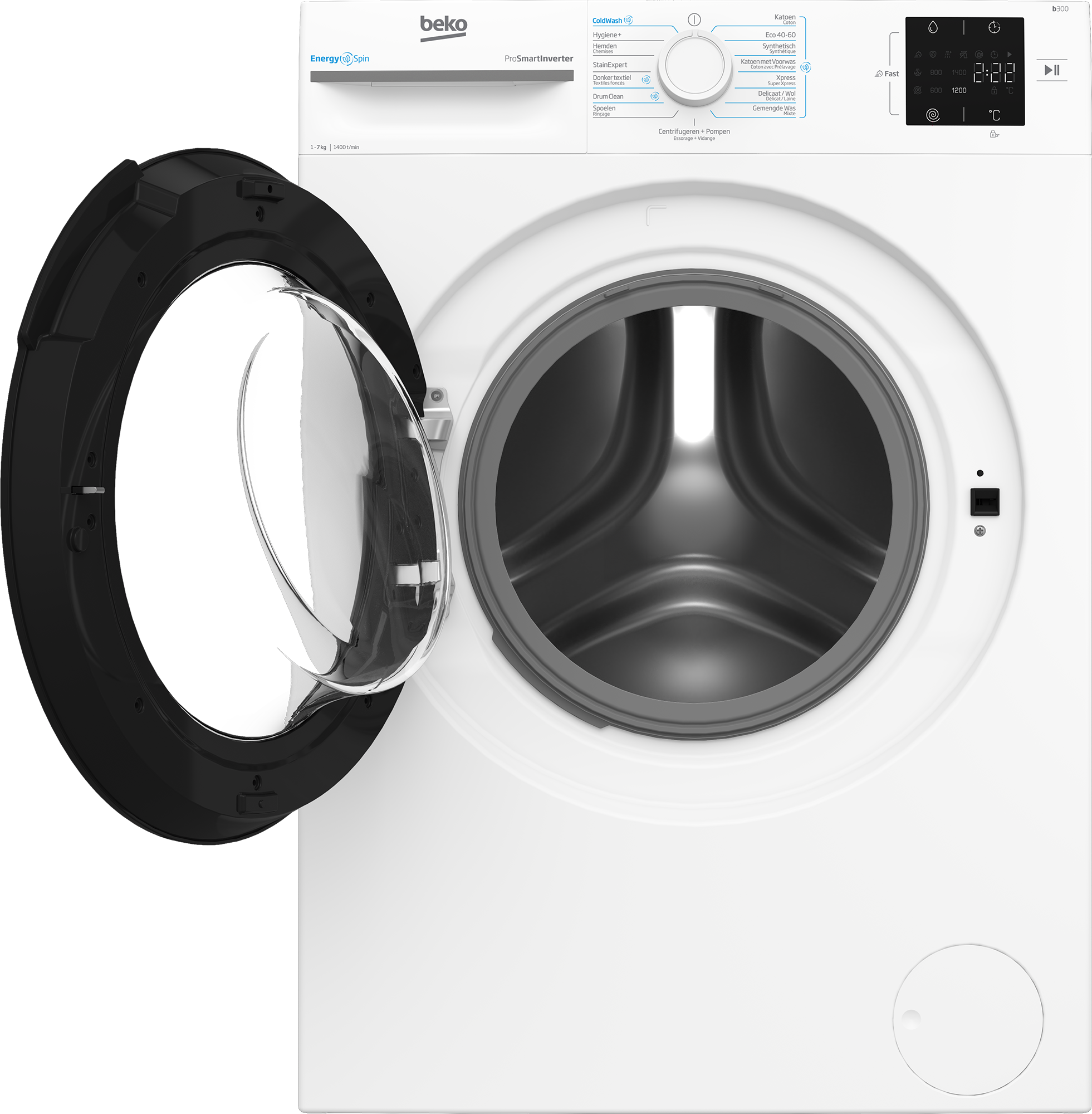 Beko BM3WFU37412CW EnergySpin - Wasmachine.