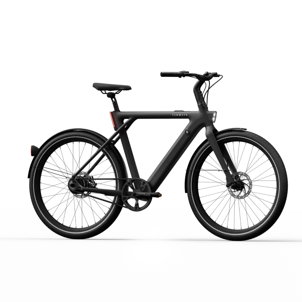 Tenways CGO009 Classic Ebike - 374 Wh Heren - Midnight Black