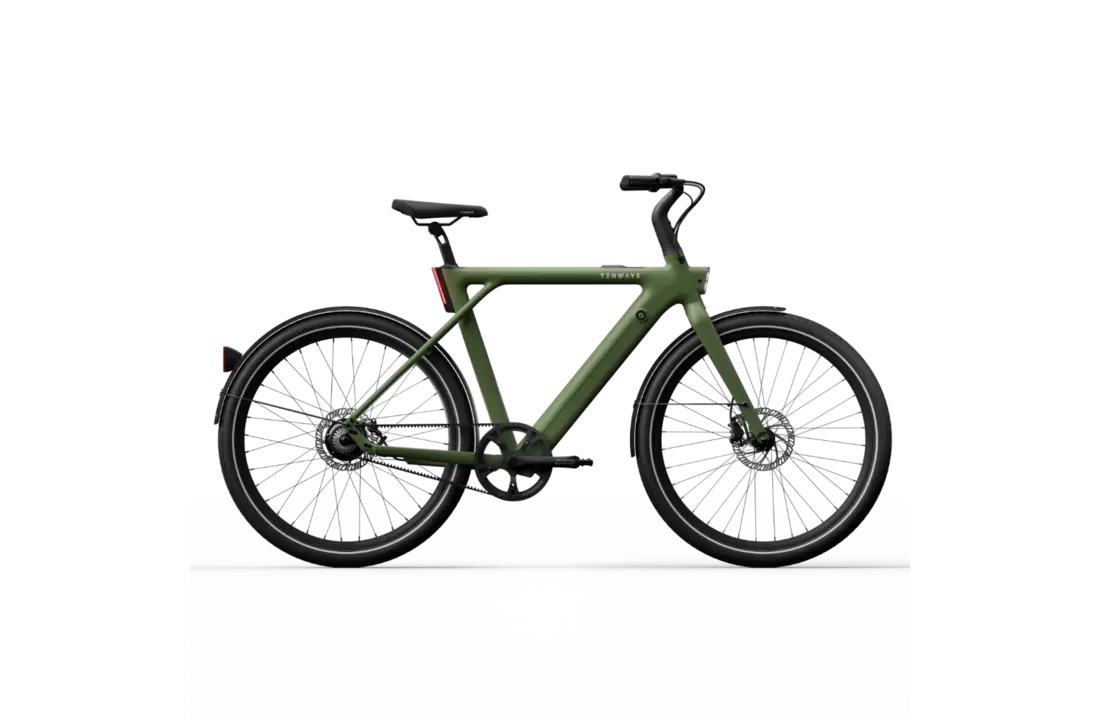 Tenways CGO009 Classic E-bike - 374 Wh Heren - Olive Green