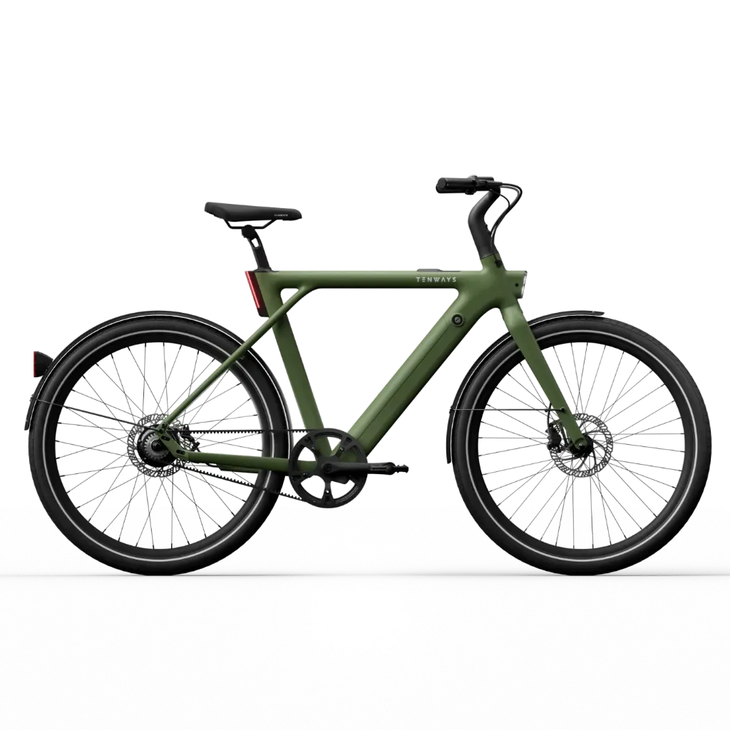 Tenways CGO009 Classic Ebike - 374 Wh Heren - Olive Green