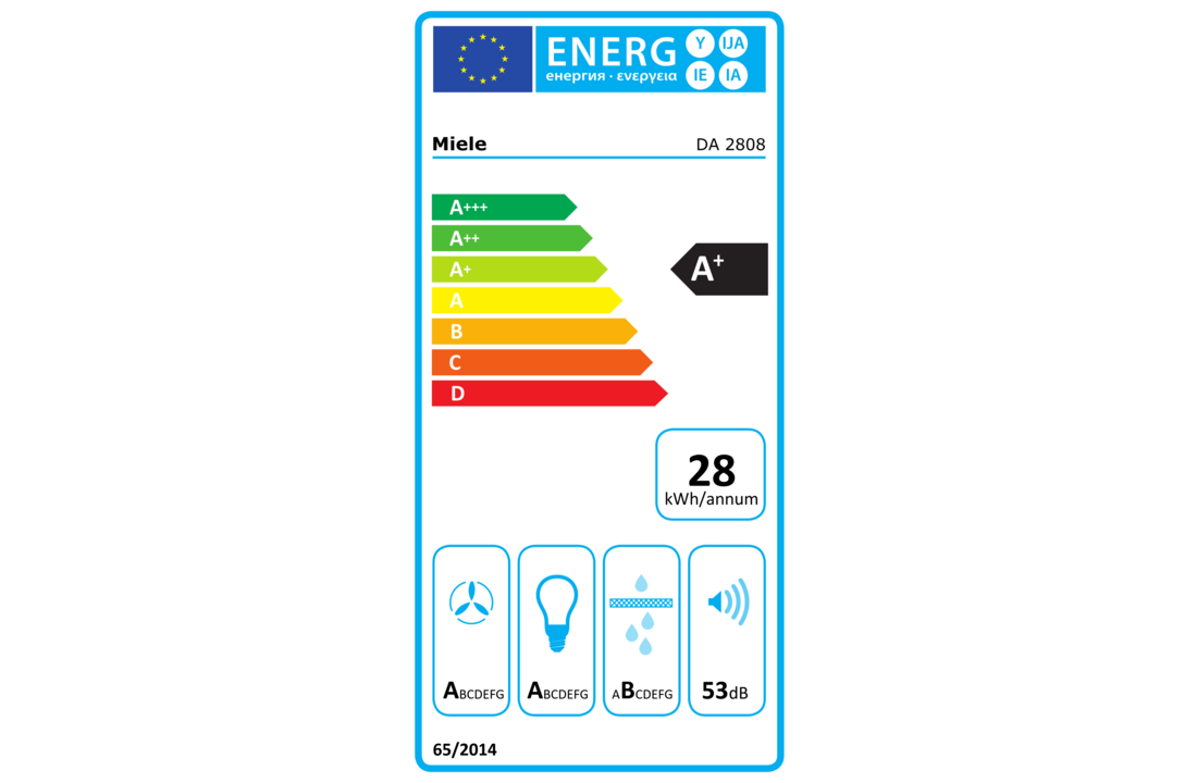Miele DA 2808 - Plafond afzuigkap