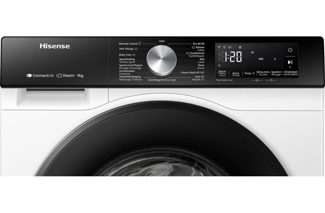 Hisense WF3S9043BW3/BLX - Wasmachine