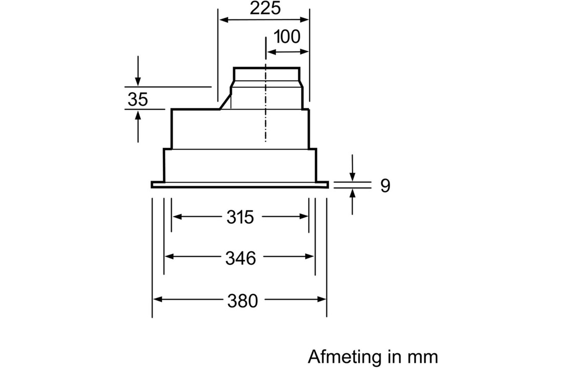 Bosch DHL555BL Serie 4 - Inbouw afzuigkap
