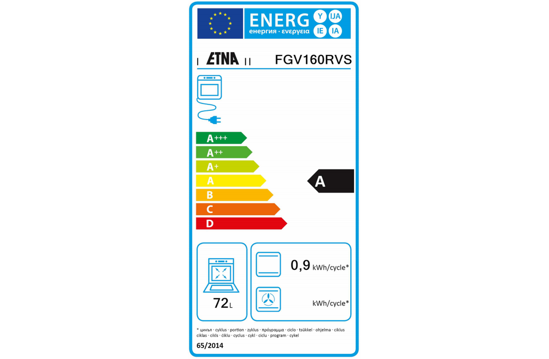 ETNA FGV160RVS - Elektrisch fornuis