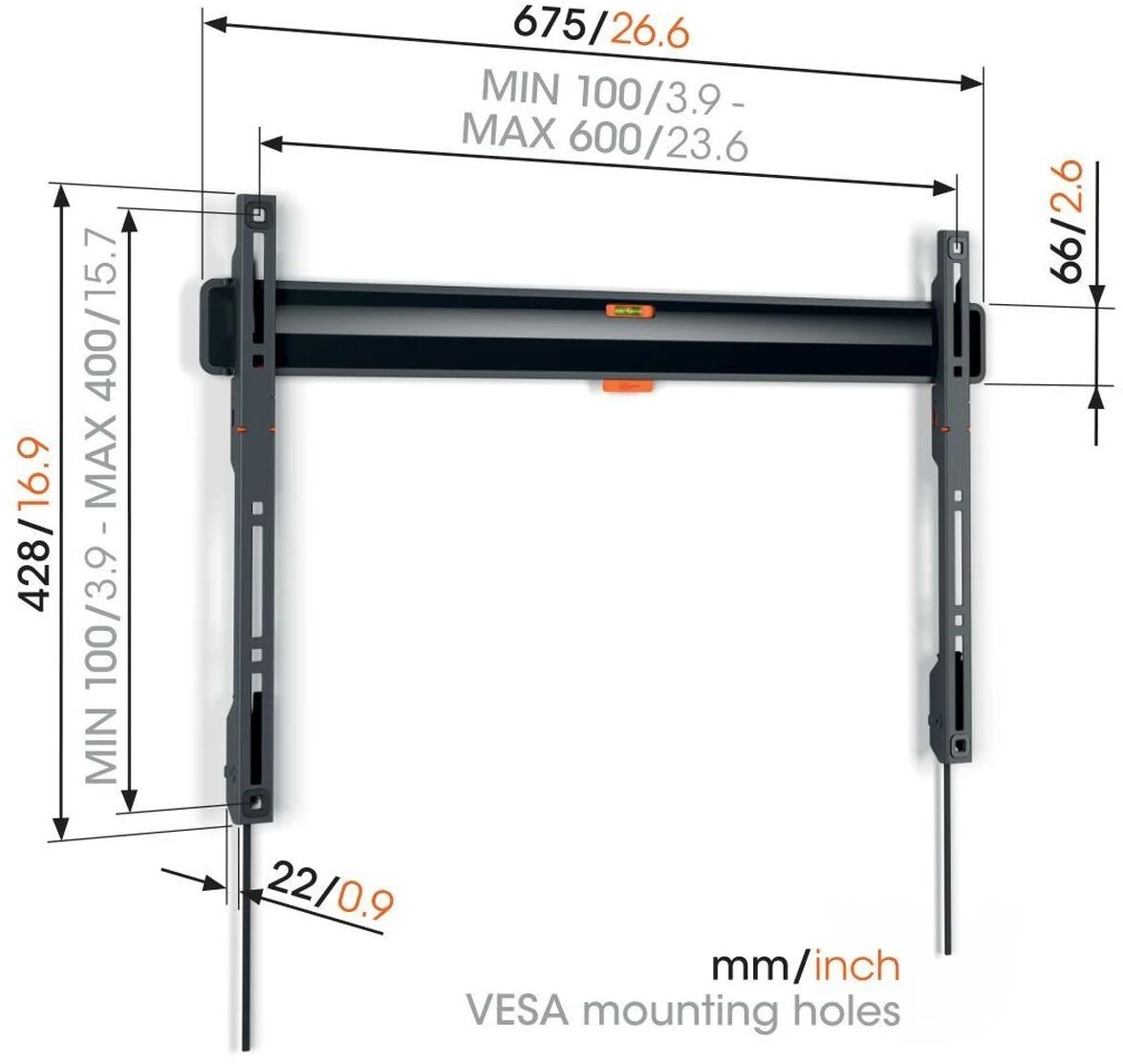 Vogel's TVM 3605 Muurbeugel (40 - 100 inch) - TV muurbeugel