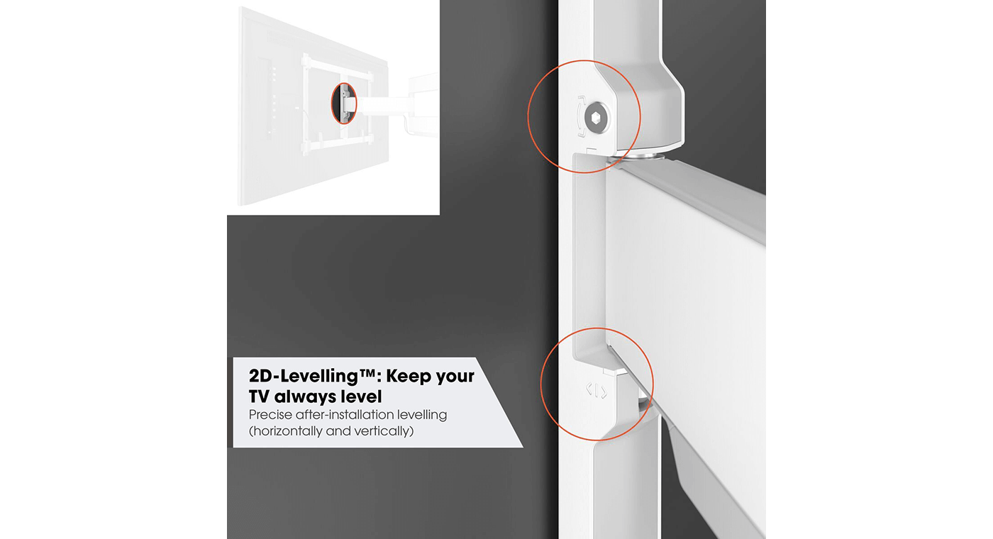 Vogel's TVM 5645 40 -77 inch Wit Draaibare tv-beugel - TV muurbeugel
