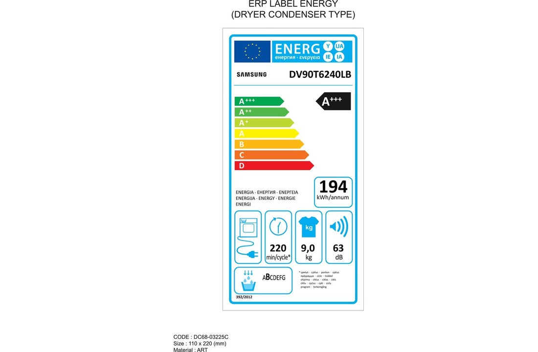 Samsung DV90T6240LB - Warmtepompdroger