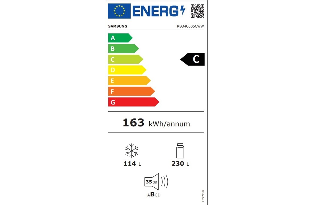 Samsung RB34C605CWW/EF - Koel-vriescombinatie