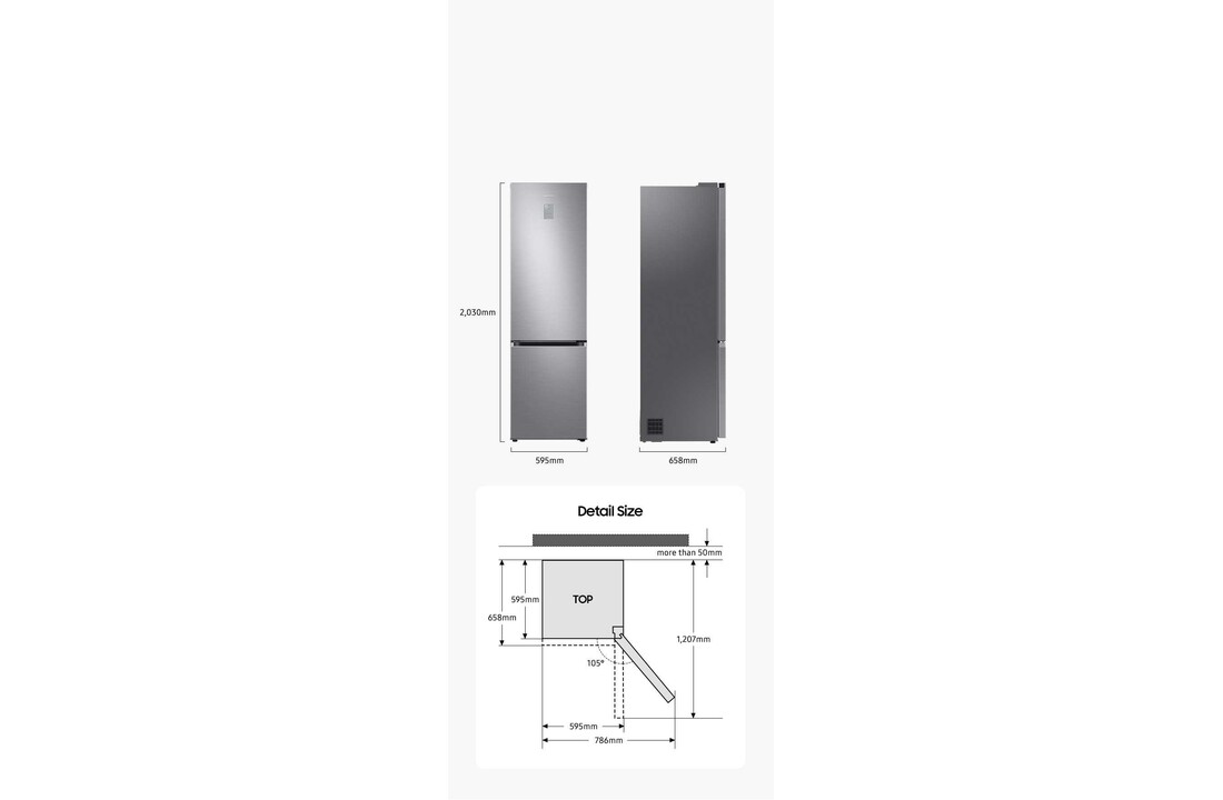 Samsung RB34C605CWW/EF - Koel-vriescombinatie