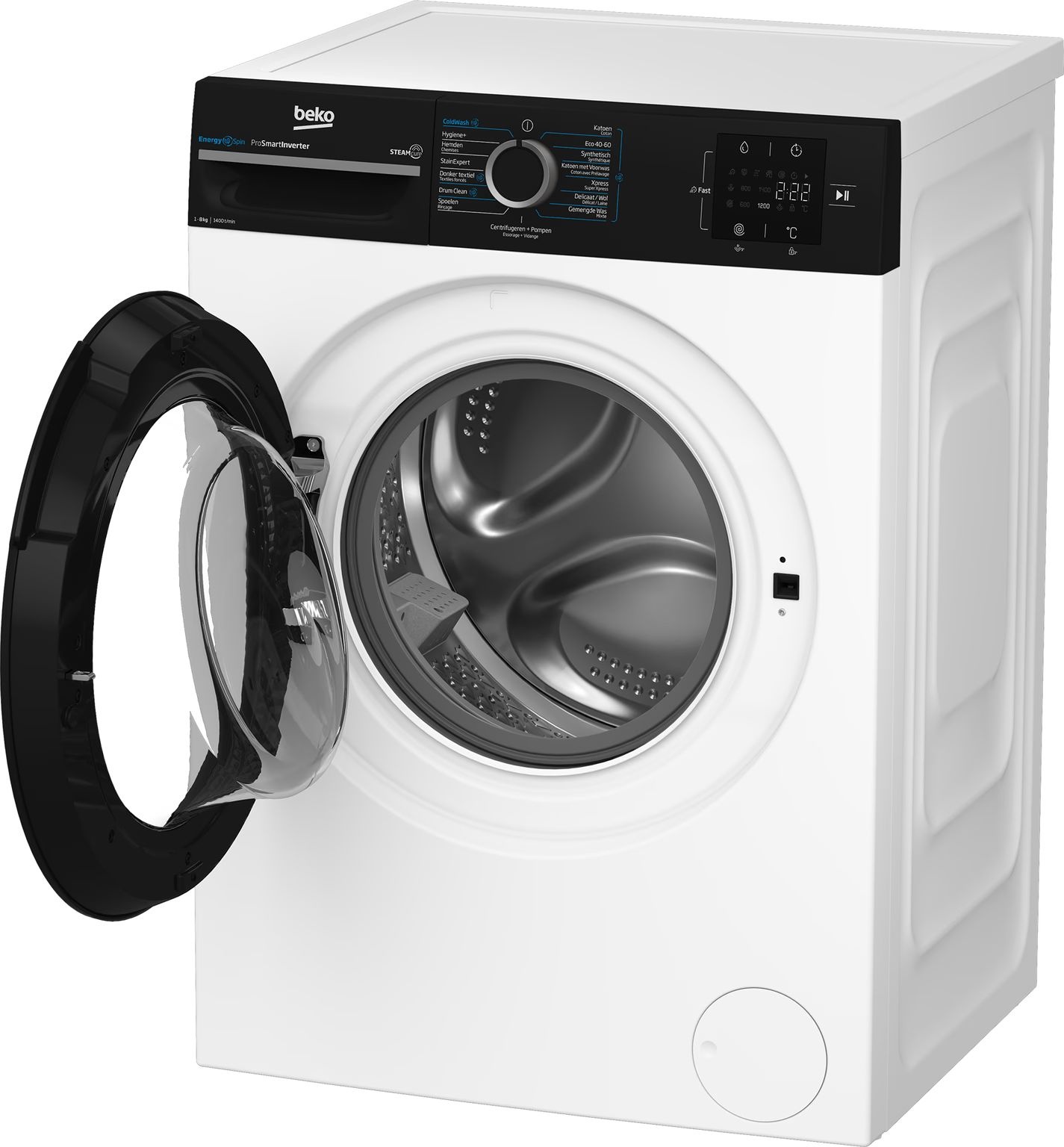 Beko BM3WFT3841B EnergySpin - Wasmachine