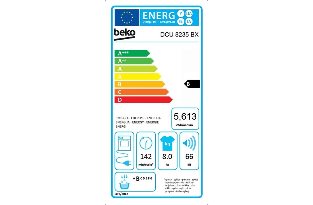Beko DCU8235BXT - Condensdroger