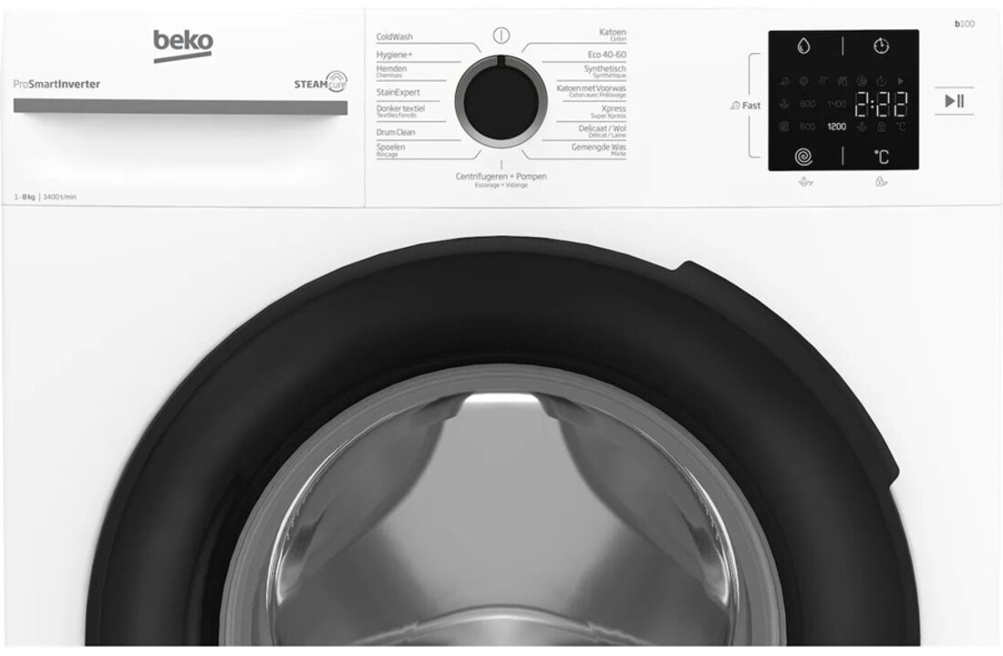 Beko BM1WFU3842W SteamCure - Wasmachine