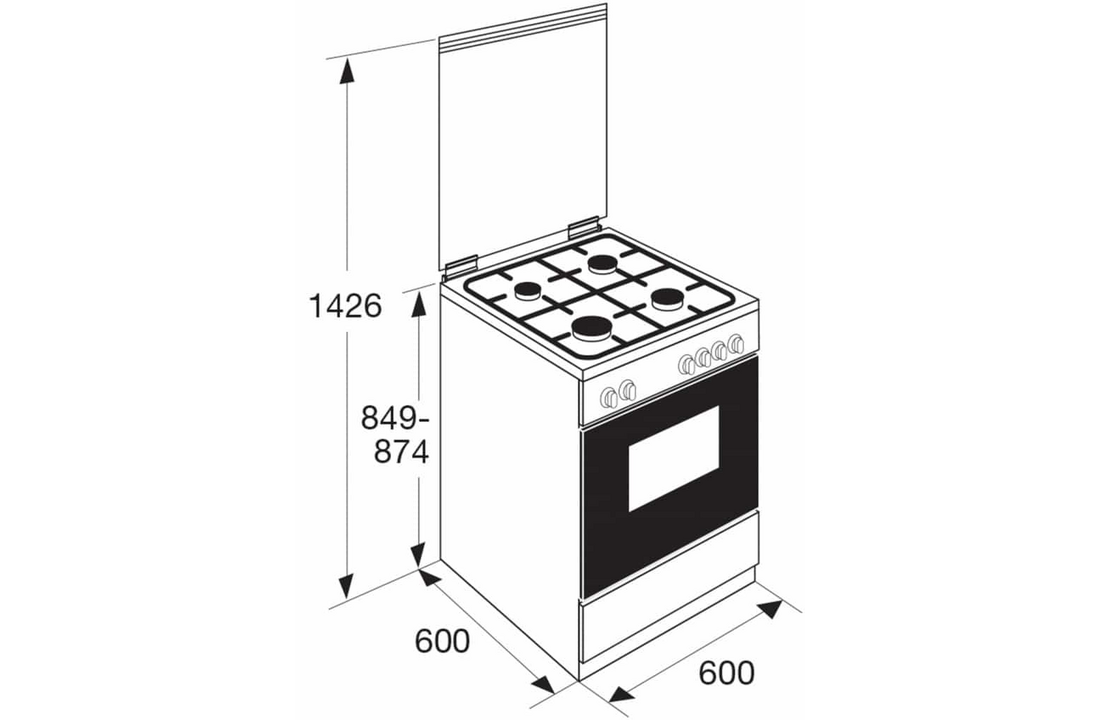 ETNA FGV160RVS - Elektrisch fornuis