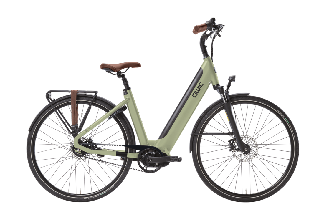 Qwic Inter Tour 400Wh Dames - Kaki Green