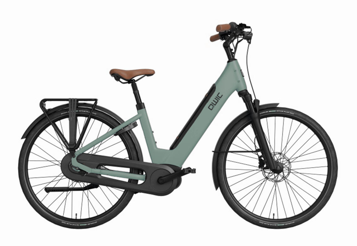 Qwic Elan Daily 500Wh Dames - Pebble Green