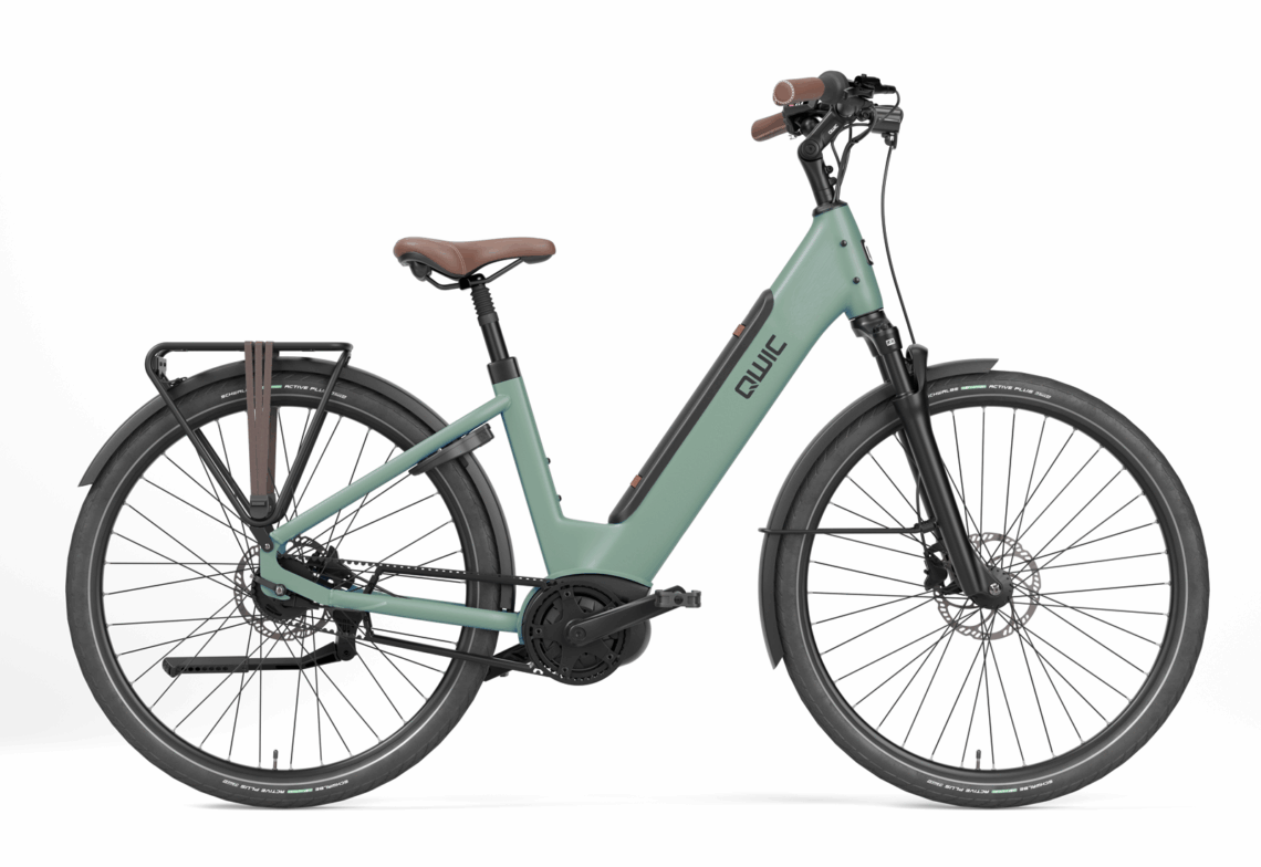 Qwic Elan Flow 500Wh Dames - Pebble Green