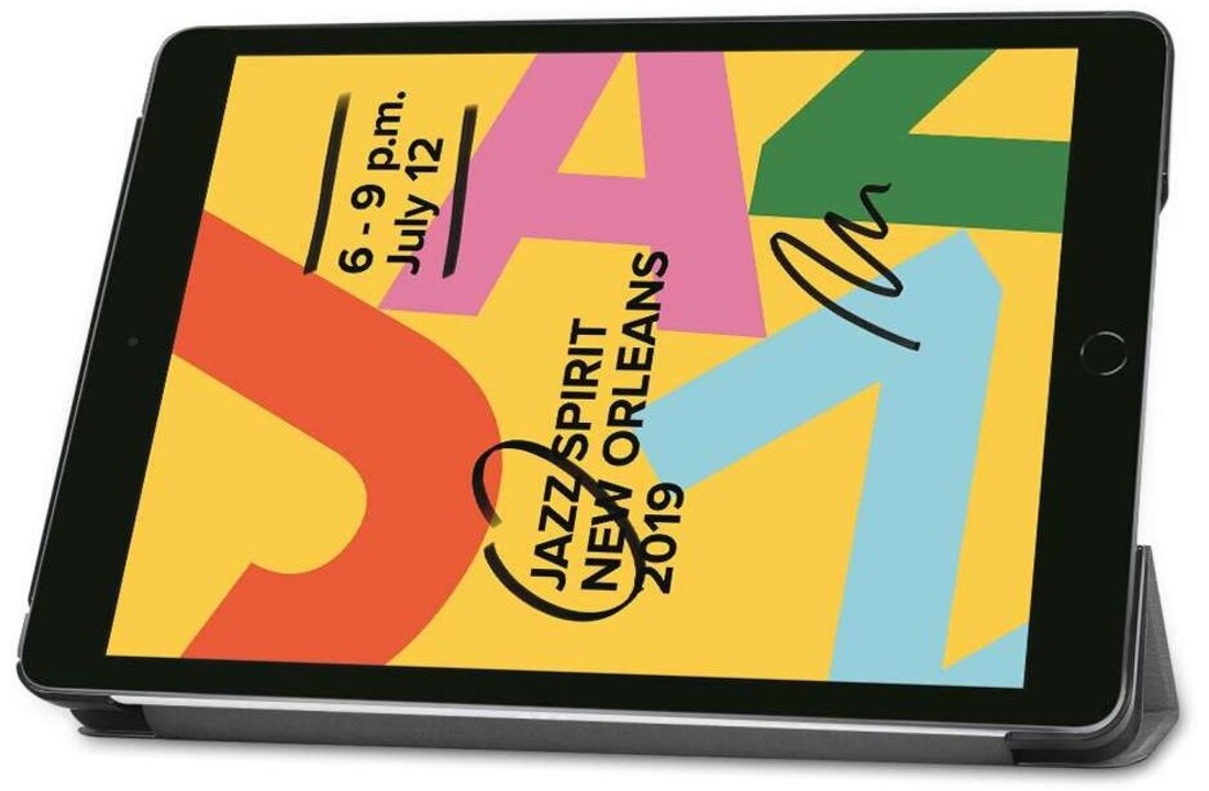 Just in Case Smart Tri-Fold Case - Apple iPad 10.2 - Grijs - Tablethoes