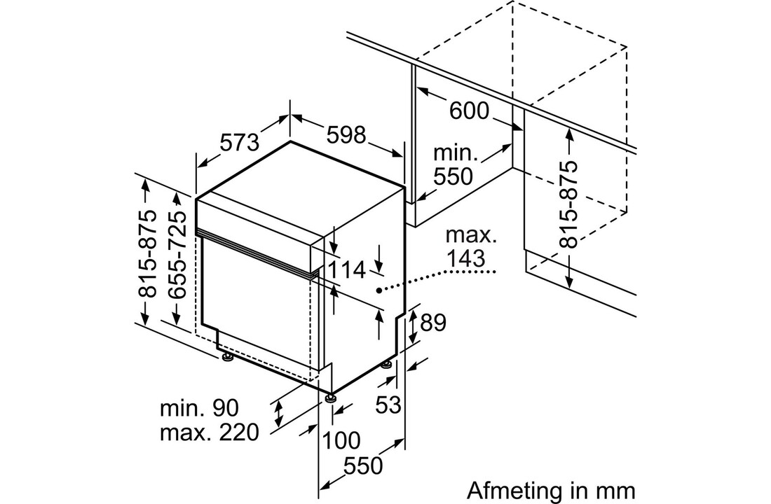 Bosch SMI4HTS00E - Inbouw vaatwasser