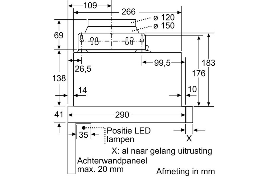 Bosch DFM064W54 - Vlakscherm afzuigkap