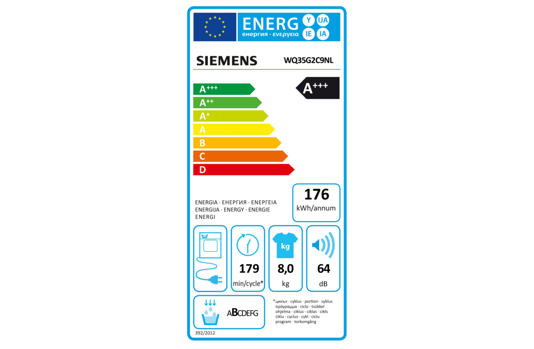 Siemens WQ35G2C9NL iQ500 extraKlasse - Warmtepompdroger