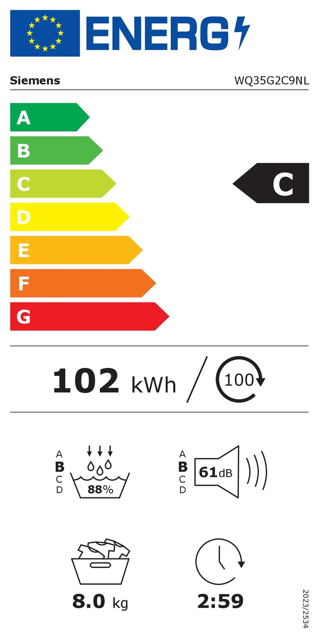 Siemens WQ35G2C9NL iQ500 extraKlasse - Warmtepompdroger