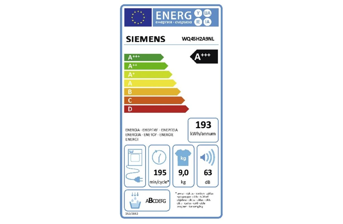Siemens WQ45H2A9NL iQ500 extraKlasse - Warmtepompdroger