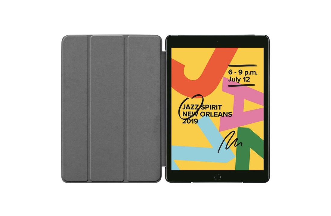 Just in Case  Smart Tri-Fold Case voor Apple iPad 10.2 Zwart - Tablethoes
